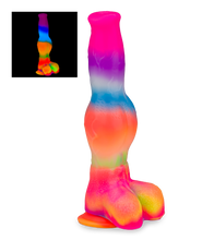 Load image into Gallery viewer, Phosphoreszierender Saugnapf-Dildo Dobermann