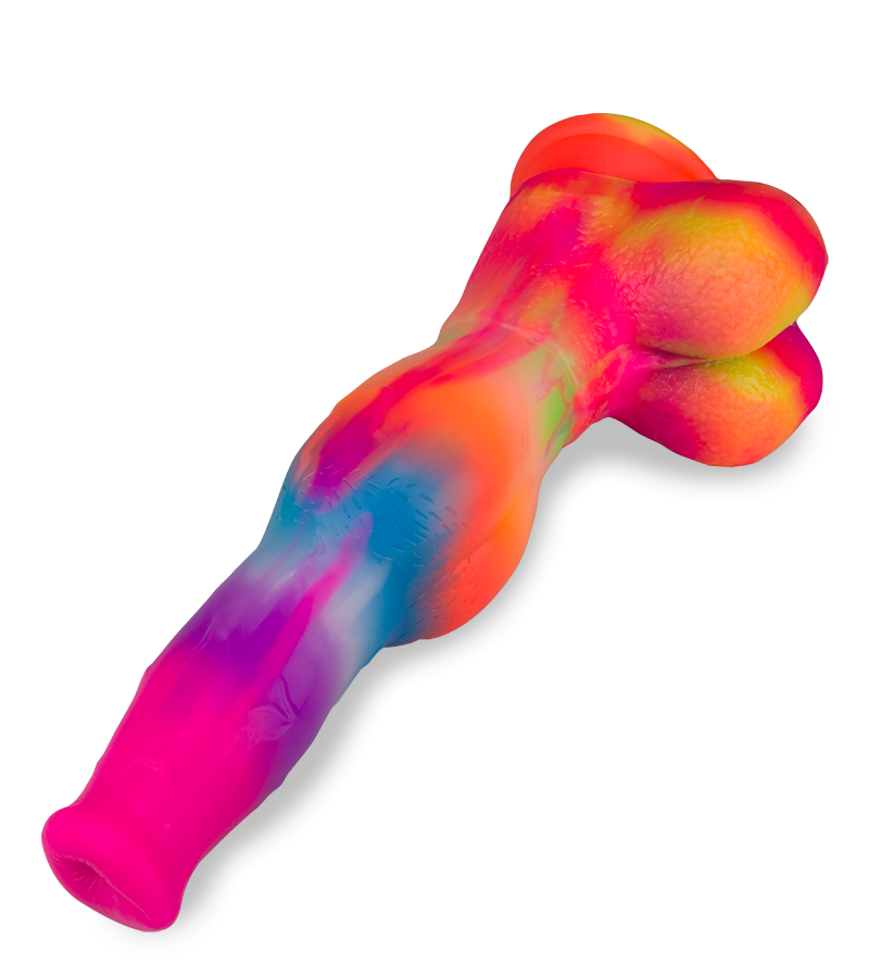 Phosphoreszierender Saugnapf-Dildo Dobermann
