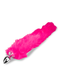 Load image into Gallery viewer, Pinker Foxtail-Plug mit Kunstfell