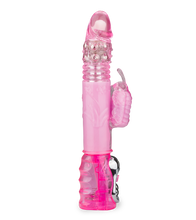 Load image into Gallery viewer, Pinker XL-Rabbit-Vibrator Butterfly mit Stoßfunktion