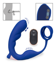 Load image into Gallery viewer, Prostata-Massagegerät mit Doppel-Cockring Fury