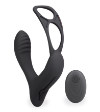 Load image into Gallery viewer, Prostata-Massagegerät mit Vibration und Doppel-Cockring Pro P
