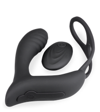 Load image into Gallery viewer, Prostata-Massagegerät mit Vibration und Doppel-Cockring Pro P