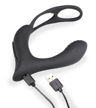 Load image into Gallery viewer, Prostata-Massagegerät mit Vibration und Doppel-Cockring Pro P