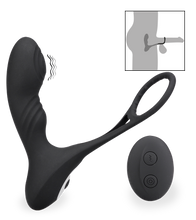 Load image into Gallery viewer, Prostata-Massagegerät mit Vibration und Penisring Hero