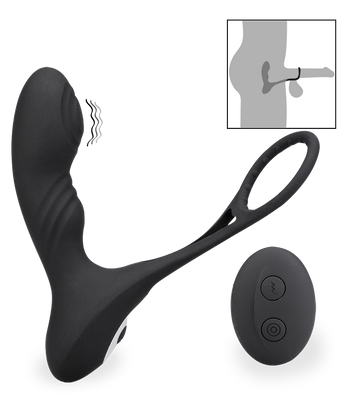 Prostata-Massagegerät mit Vibration und Penisring Hero