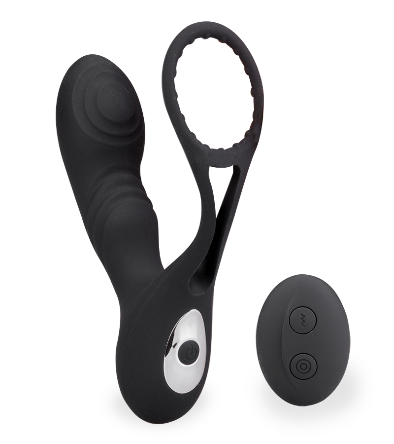 Prostata-Massagegerät mit Vibration und Penisring Hero