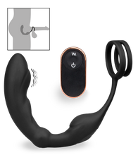 Load image into Gallery viewer, Prostata-Stimulator mit Vibration und Cockring Hedonism