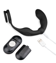 Load image into Gallery viewer, Prostata-Stimulator mit Vibration und Cockring Hedonism