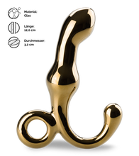 Load image into Gallery viewer, Prostataplug aus Glas Gold Master