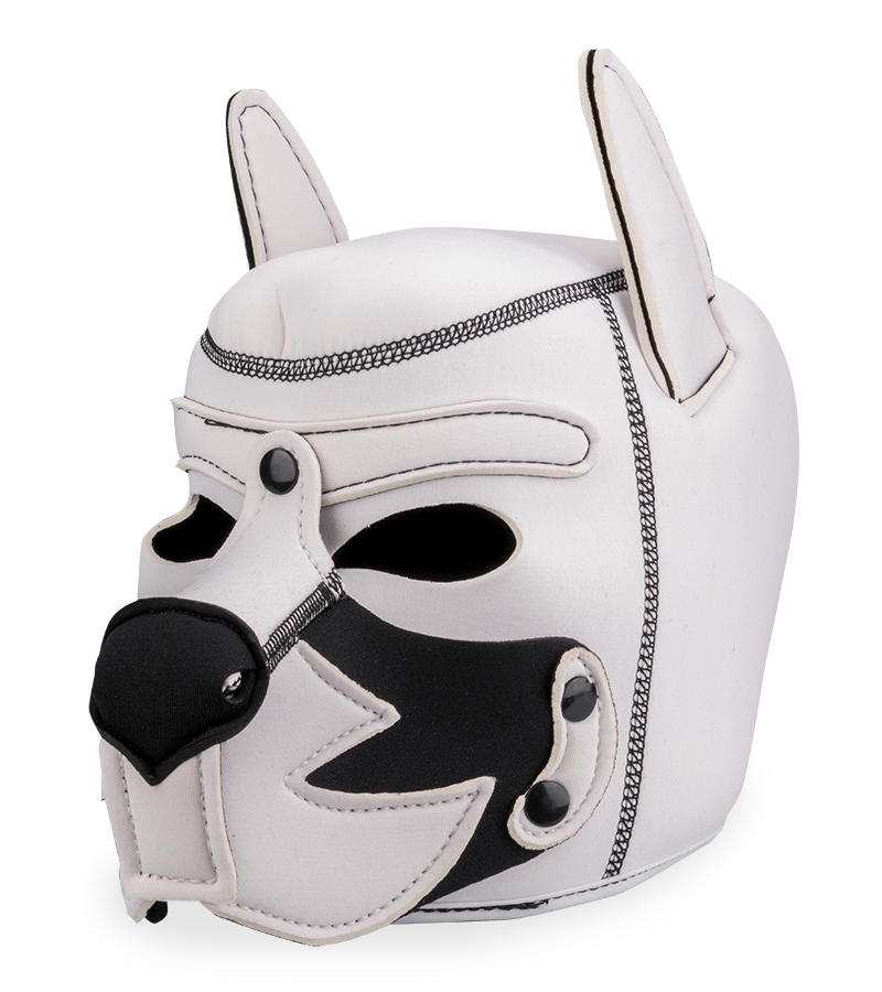Puppy-Play-Hundemaske aus Neopren mit Schnurrhaaren