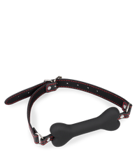 Load image into Gallery viewer, Puppy-Play-Knebel Knochen aus Silikon 12,3 cm