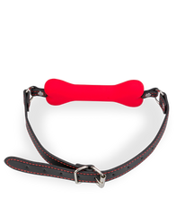Load image into Gallery viewer, Puppy-Play-Knebel Knochen aus Silikon 12,3 cm