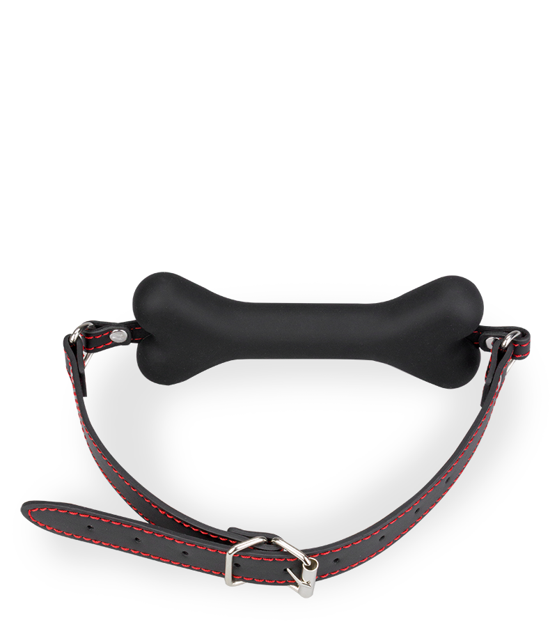 Puppy-Play-Knebel Knochen aus Silikon 15 cm