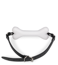 Load image into Gallery viewer, Puppy-Play-Knebel Knochen aus Silikon 15 cm