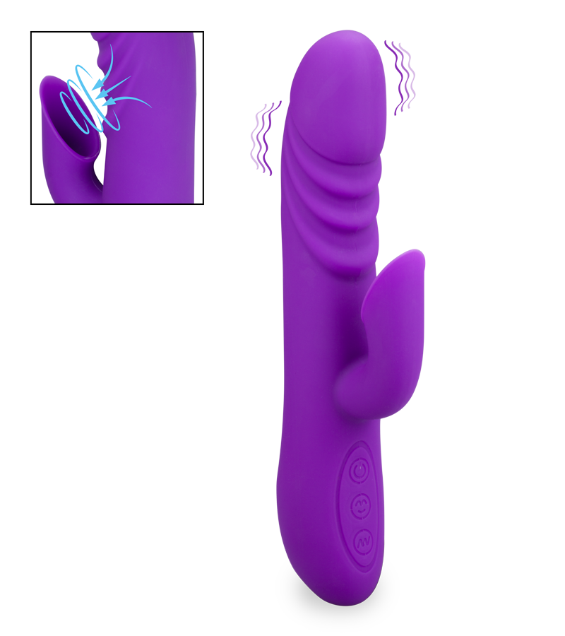 Rabbit-Vibrator mit Klitoris-Sauger Sucky