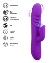 Load image into Gallery viewer, Rabbit-Vibrator mit Klitoris-Sauger Sucky