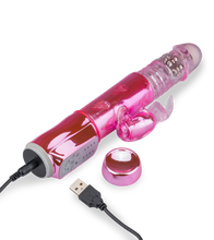 Load image into Gallery viewer, Rabbit-Vibrator mit Rotation und Stoßfunktion