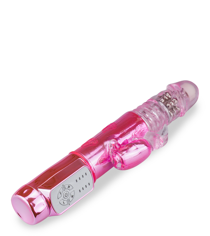 Rabbit-Vibrator mit Rotation und Stoßfunktion