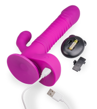 Load image into Gallery viewer, Rabbit-Vibrator mit Saugnapf