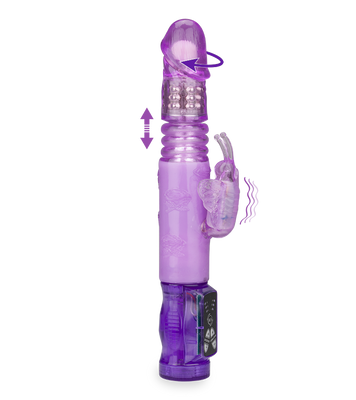 Rabbit-Vibrator mit Stoßfunktion Butterfly Dance