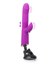 Load image into Gallery viewer, Rabbit-Vibrator mit Stoßfunktion und Saugnapf Flip
