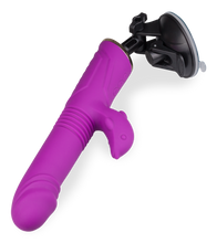 Load image into Gallery viewer, Rabbit-Vibrator mit Stoßfunktion und Saugnapf Flip