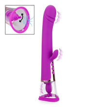 Load image into Gallery viewer, Rabbit-Vibrator mit Vagina-Pumpe Fine