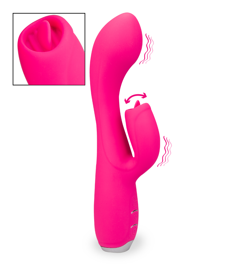 Rabbit-Vibrator mit Zunge