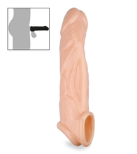 Load image into Gallery viewer, Realistischer Penis-Extender mit Aderung und Hodenring