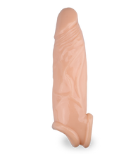 Load image into Gallery viewer, Realistischer Penis-Extender mit Aderung und Hodenring