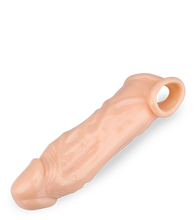 Load image into Gallery viewer, Realistischer Penis-Extender mit Aderung und Hodenring
