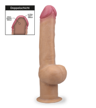 Load image into Gallery viewer, Realistischer Saugnapf-Dildo mit XL-Durchmesser und Griff 30 cm