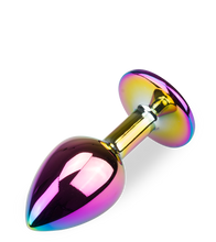 Load image into Gallery viewer, Regenbogenfarbener Rosebud-Analschmuck