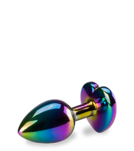 Load image into Gallery viewer, Regenbogenfarbener Rosebud in Herzform S