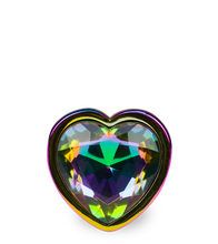 Load image into Gallery viewer, Regenbogenfarbener Rosebud in Herzform S