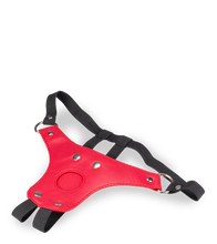 Load image into Gallery viewer, Roter Ledergurt für Strap-On-Dildo