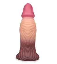 Load image into Gallery viewer, Saugnapf-Dildo mit XL-Aderung 18,5 cm