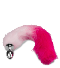 Load image into Gallery viewer, Schwanz-Plug mit Fuchsschwanz in Rosa und Pink