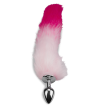 Load image into Gallery viewer, Schwanz-Plug mit Fuchsschwanz in Rosa und Pink