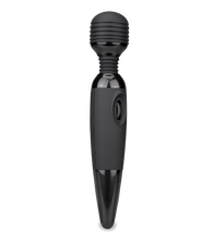 Load image into Gallery viewer, Schwarzer Fantasy Wand Massager mit 2 Aufsätzen