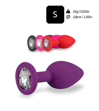 Load image into Gallery viewer, Silikon-Analschmuck mit Schmuckstein – 4 Farben