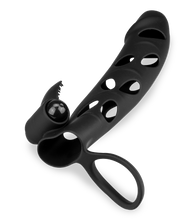Load image into Gallery viewer, Silikon-Sleeve mit Hodenring und Vibro-Bullet