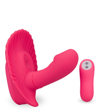 Load image into Gallery viewer, Slip-Vibrator mit Innendildo in Muschelform