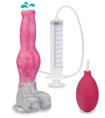 Spritzdildo mit Saugnapf Dobermann