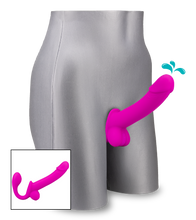Load image into Gallery viewer, Strapless Strapon aus Silikon mit Spritzfunktion Nightlong