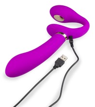 Load image into Gallery viewer, Strapless Strapon mit Vibration und Estim Authority