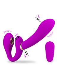 Load image into Gallery viewer, Strapless Strapon mit Vibration und Estim Authority