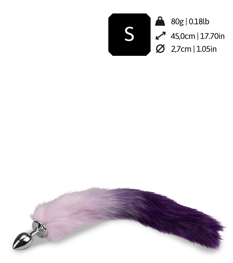 Tail-Plug mit Fuchsschwanz in Flieder und Violett