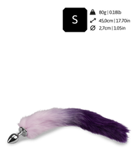 Load image into Gallery viewer, Tail-Plug mit Fuchsschwanz in Flieder und Violett